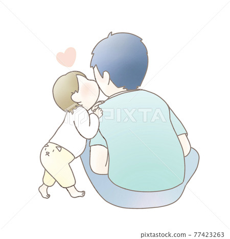親親爸爸的臉頰 77423263
