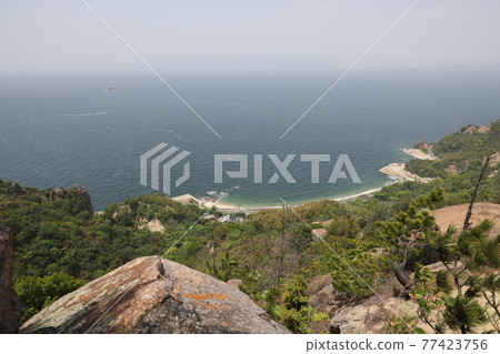 Beautiful scenery of Shiraishi Island in Kasaoka City, Okayama Prefecture, Japan 77423756