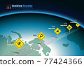 Business roadmap timeline infographic world designed, vector infographic 77424366