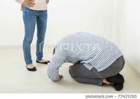 A man who apologizes in Dogeza 77425200