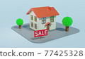 3DCG_ Image of a house for sale 77425328