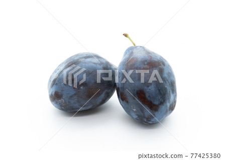 Prune white background Prune white background 77425380
