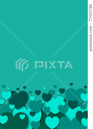 Heart background material Image of large and small green hearts springing up from below There are other vertical colors Heart background material Image of large and small green hearts springing up from below There are other vertical colors 77425786