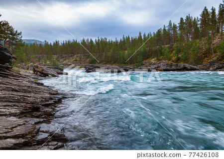 Sjoa river rapids Oppland Norway Scandinavia Sjoa river rapids Oppland Norway Scandinavia 77426108