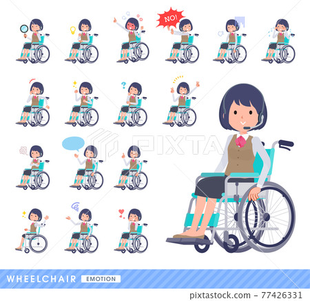 一組有輪椅收入的女商人 一組有輪椅收入的女商人 77426331