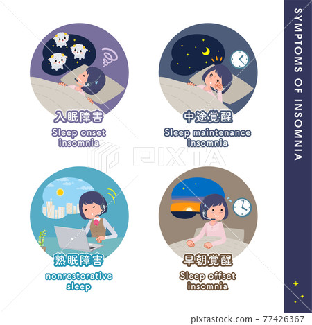 A set of business women with income about the types of sleep disorders 77426367