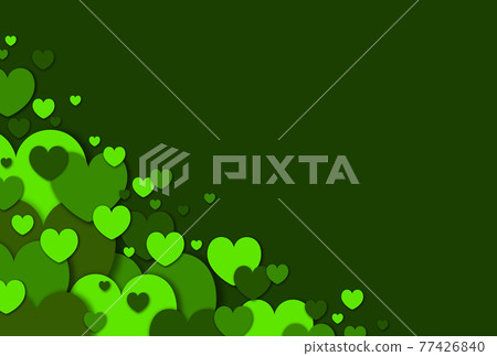 Heart background material A frame in which large and small green hearts spring up from diagonally below left. There are other colors on the side. Heart background material A frame in which large and small green hearts spring up from diagonally below left. There are other colors on the side. 77426840