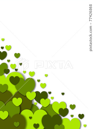心形背景材料 大大小小的綠色心形從左下方斜下方彈起 框架 垂直背景 白色 其他顏色可選 心形背景材料 大大小小的綠色心形從左下方斜下方彈起 框架 垂直背景 白色 其他顏色可選 77426868