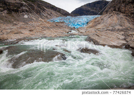Nigardsbreen glacier river  Jostedalsbreen National Park Sogn og Fjordane Norway Scandinavia 77426874
