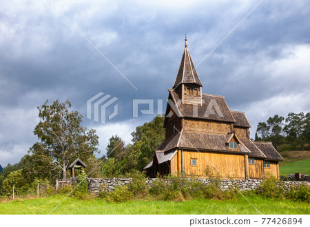 Urnes Stave Church Ornes Luster Sogn og Fjordane  Norway Scandanavia 77426894