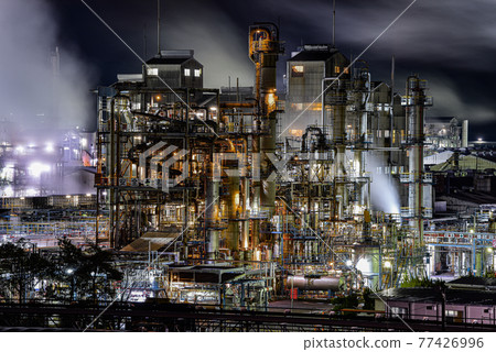 山口縣周南市工廠夜景3 77426996