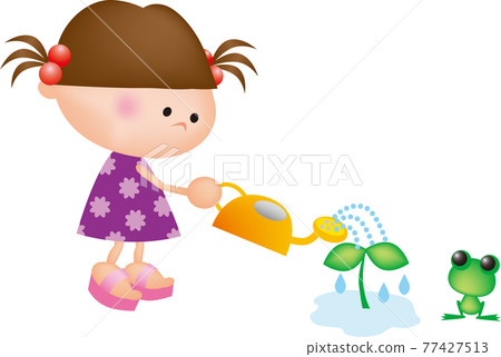 女孩、雙葉和青蛙 女孩、雙葉和青蛙 77427513