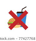 Not allowed to eat flat style vector. 77427768