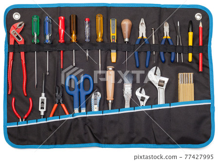 Toolbelt containing various tools DIY consept 77427995
