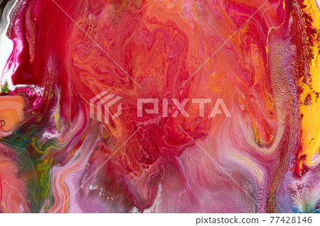 Multicolored paints create a beautiful abstract background. Multicolored paints create a beautiful abstract background. 77428146