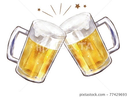 A toast with beer - Stock Illustration [77429693] - PIXTA