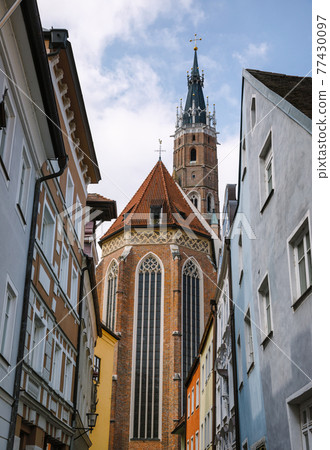 Brick Gothic Church of St. Martin Landshut Old Town Bavaria Germany Brick Gothic Church of St. Martin Landshut Old Town Bavaria Germany 77430097