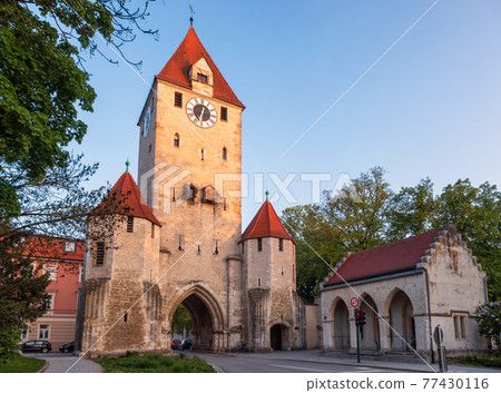 Ostentor East town gate Regensburg Bavaria Germany Ostentor East town gate Regensburg Bavaria Germany 77430116