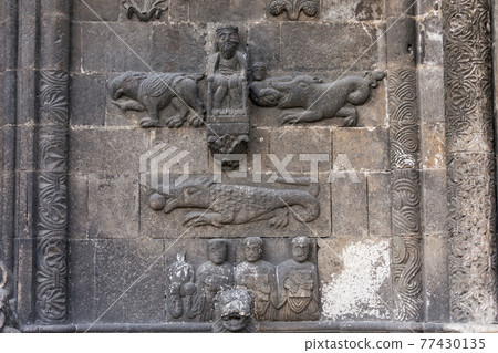 Scots Monastery church north portal Schottenportal detail Regensburg Bavaria Germany Scots Monastery church north portal Schottenportal detail Regensburg Bavaria Germany 77430135