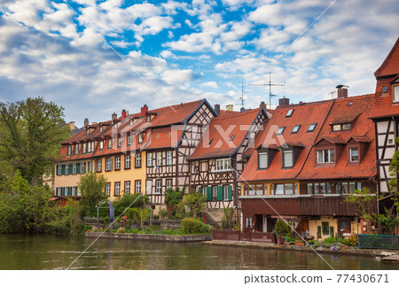 Waterfront houses Little Venice Bamberg Old Town Bavaria Germany 77430671