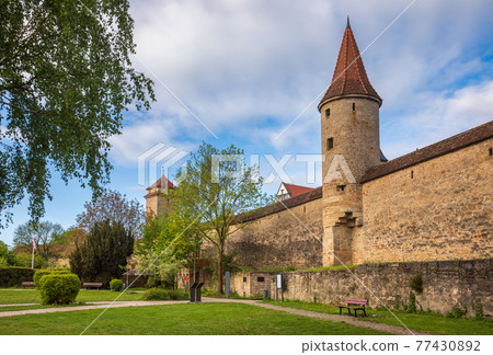 Rothenburg ob der Tauber City wall Bavaria Germany 77430892