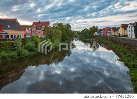 Wornitz river Donauworth Swabia Bavaria Germany 77431290