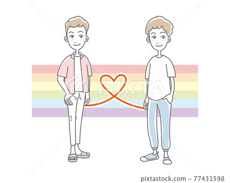 Happy homosexual couple 77431598