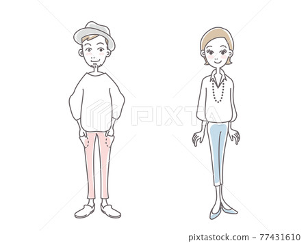 30多歲和40多歲的男人和女人 30多歲和40多歲的男人和女人 77431610