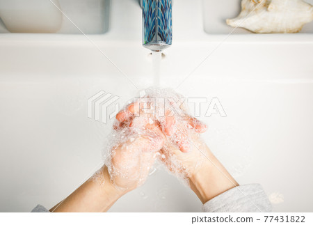 Child washing hands protective measures against coronavirus germ and bacteria spreading Child washing hands protective measures against coronavirus germ and bacteria spreading 77431822