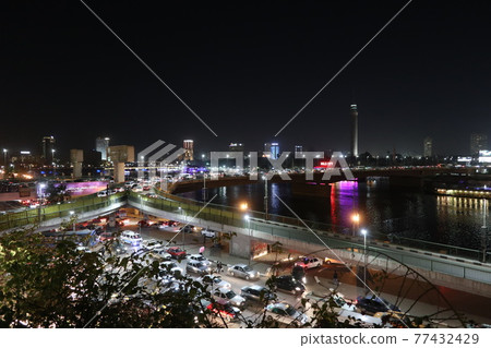 埃及開羅夜景和尼羅河(埃及) 埃及開羅夜景和尼羅河(埃及) 77432429