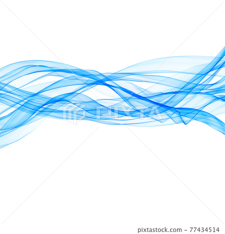 Flowing blue line - Stock Illustration [77434514] - PIXTA