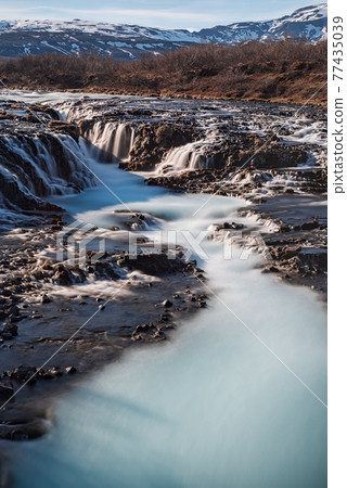Bruarfoss waterfall in Iceland 77435039