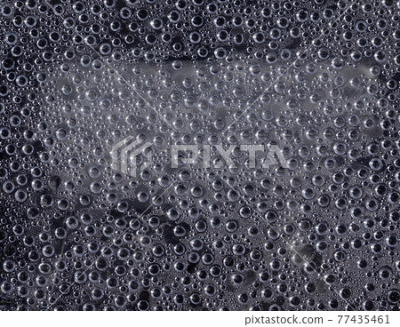Water droplets gray background on window pane Water droplets gray background on window pane 77435461
