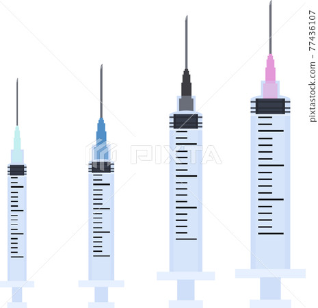 Syringe illustration vector material 77436107