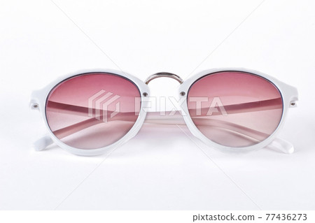 Round sunglasses with white rim. Round sunglasses with white rim. 77436273