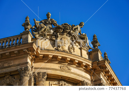 Baroque revival styled old Stock Exchange in Munich, Bavaria, Germany Baroque revival styled old Stock Exchange in Munich, Bavaria, Germany 77437768