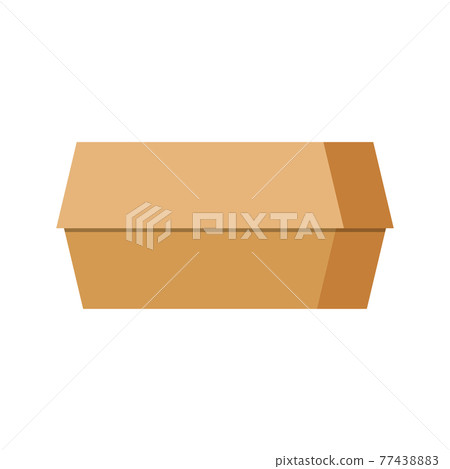 Burger paper takeaway box icon isolated on white background. Burger paper takeaway box icon isolated on white background. 77438883