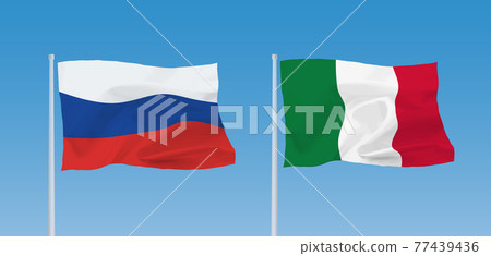 Flags of Italy and Russia Flags of Italy and Russia 77439436