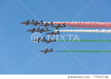 Italian Air Force Acrobat Team "Frecce Tricolori" Delta Formation 77441186