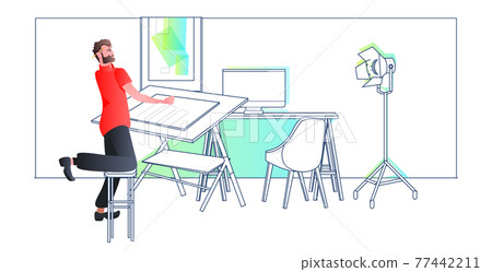 architect drawing on adjustable board panning project concept engineer at workplace architect drawing on adjustable board panning project concept engineer at workplace 77442211