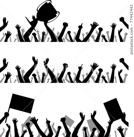 Audience arm silhouette set Audience arm silhouette set 77442442