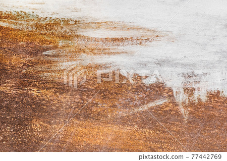Old rusty metal texture, corrosion background with white paint pattern Old rusty metal texture, corrosion background with white paint pattern 77442769