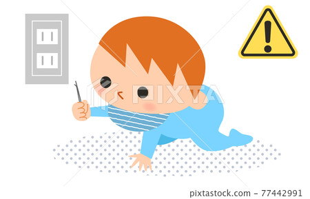 嬰兒意外-小心插座- 77442991