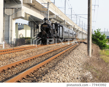 Down SL Hitoyoshi running between Kurume and Araki on the Kagoshima Main Line May 09, 2021 Shiraguchi, Arakimachi, Kurume City, Fukuoka Prefecture Down SL Hitoyoshi running between Kurume and Araki on the Kagoshima Main Line May 09, 2021 Shiraguchi, Arakimachi, Kurume City, Fukuoka Prefecture 77443992