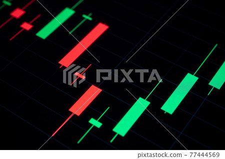 Investment concept. Financial chart, stock data for business background in digital screen. Graphics growth forex finance market. Analysis chart display. Stock invest infomation. 77444569