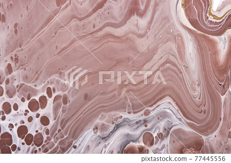 Acrylic Fluid Art. Waves and curves in brown beige colors. Abstract marble background or texture Acrylic Fluid Art. Waves and curves in brown beige colors. Abstract marble background or texture 77445556