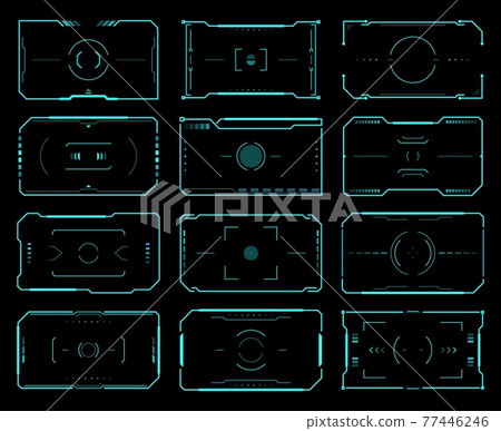 HUD target frames aim control, ski fi UI interface HUD target frames aim control, ski fi UI interface 77446246