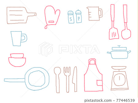 Kitchen goods hand drawn line drawing illustration Kitchen goods hand drawn line drawing illustration 77446539