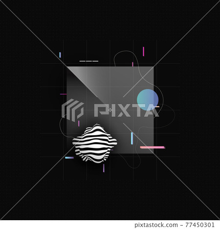 Black color technology background. Digital... - Stock Illustration ...