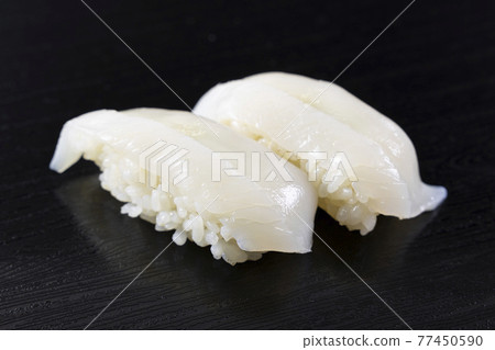 Delicious red squid nigiri sushi 77450590